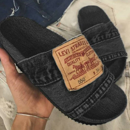 Denim Slides Blue/Black