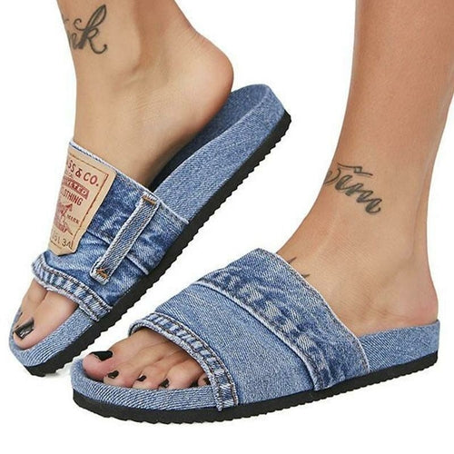 Denim Slides Blue/Black